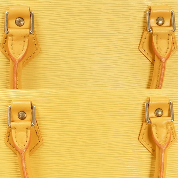 LOUIS VUITTON Large Citron Yellow Epi Leather Tote Handbag - Picture 12 of 14
